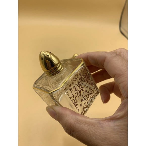 Vintage Made In France Irving Rice Crystal & Gold Floral Salt & Pepper Shakers - Picture 7 of 13